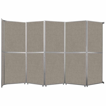 Versare Operable Wall Folding Room Divider 19'6" x 12'3" Warm Pebble Fabric 1070258-2
